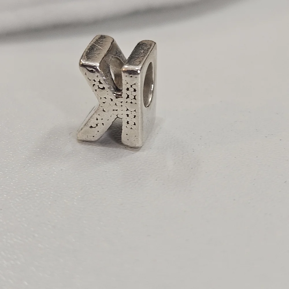 Pandora Sterling Silver Letter K Alphabet Charm 925 ALE
